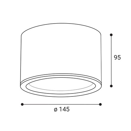 LED2 1235453 KAPA ON 14, B 12W 3000K/3500K/4000K stropní černá