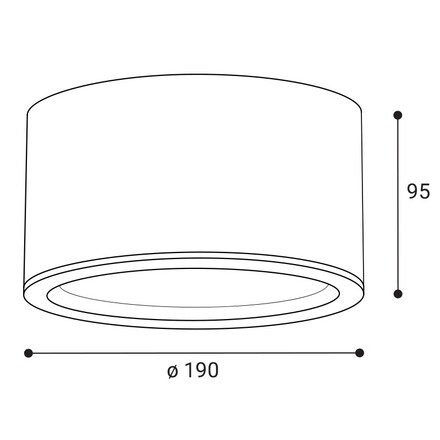 LED2 1235551D KAPA ON 19, W DALI/PUSH DIM 25W 3000K/3500K/4000K stropní bílá