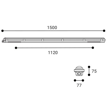 LED2 1240541 Stropní svítidlo HULK 150 29-50W 4000K UGR šedá