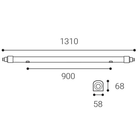 LED2 1240641 Stropní svítidlo LIGA 120 LK 40W 4000K bílá