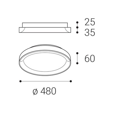 LED2 1271658 BELLA SLIM 48, CF 38 2CCT 3000K/4000K STROPNÍ KÁVOVÁ