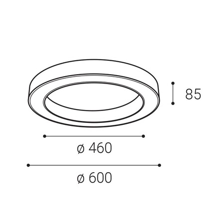 LED2 1273651D Stropní svítidlo SATURN SLIM 60, W DALI/PUSH DIM 50W 2CCT 3000K/4000K bílá