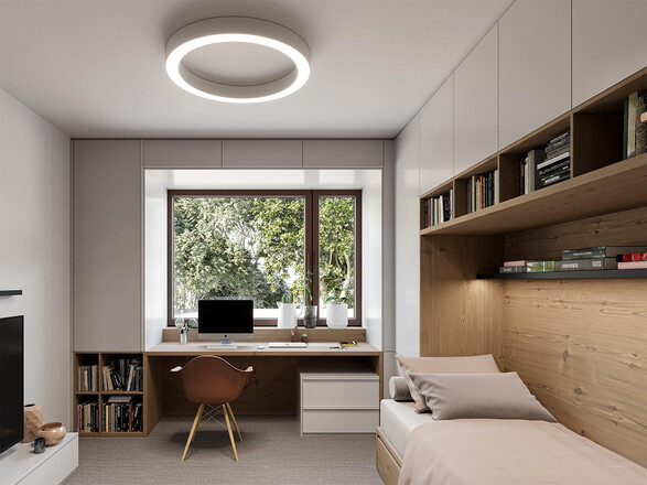 LED2 1273773ZBTW Stropní svítidlo SATURN SLIM 80, B ZIGBEE TW 60W 2700K - 4000K černá