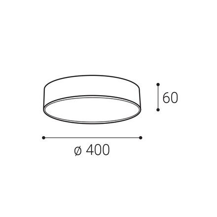 LED2 1274273ZBTW Stropní svítidlo MONO SLIM 40, B ZIGBEE TW 30W 2700K-4000K černá