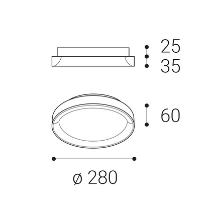 LED2 1274558 Stropní svítidlo BELLA SLIM 28, CF 20W 2CCT 3000K/4000K kávová