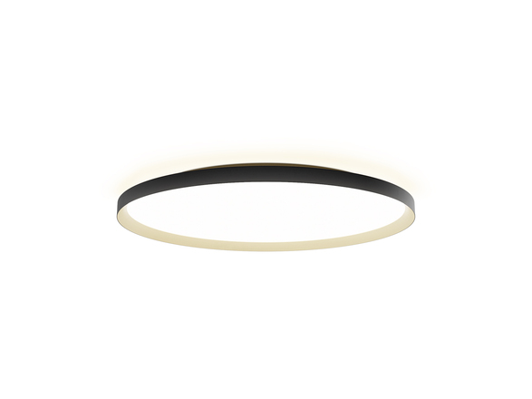 LED2 12750537D Stropní svítidlo MOON 80, BG DALI/PUSH 88W 2CCT 3000K/4000K černá/zlatá RING