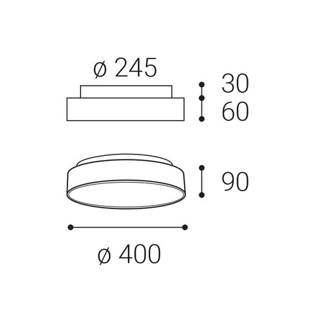 LED2 1275571ZBTW Stropní svítidlo RINGO II 40 P/N, W ZIGBEE TW 32+8W 2700K - 4000K bílá