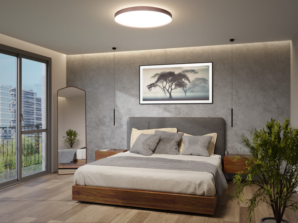 LED2 1275878D Stropní svítidlo TORO 40 P/N, CF DALI/PUSH 32+8W 2700K/3000K/4000K hnědá