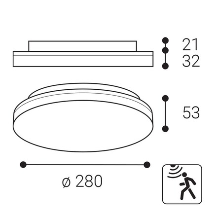 LED2 1430751 Stropní svítidlo ROUND III 28 HF 23W 3000K/3500K/4000K bílá