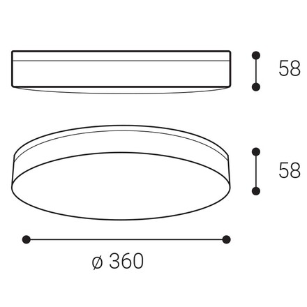 LED2 1460651D Stropní svítidlo YPSO 36, W DALI/PUSH 30W 3000K/4000K bílá