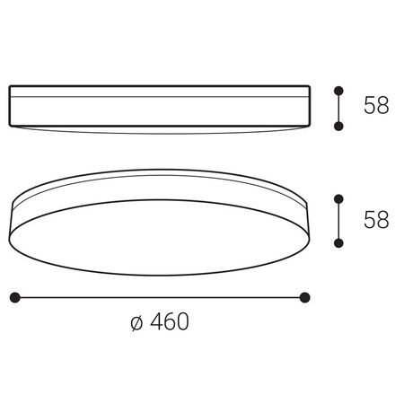 LED2 1460751 Stropní svítidlo YPSO 46, W 20-40W 3000K/4000K bílá