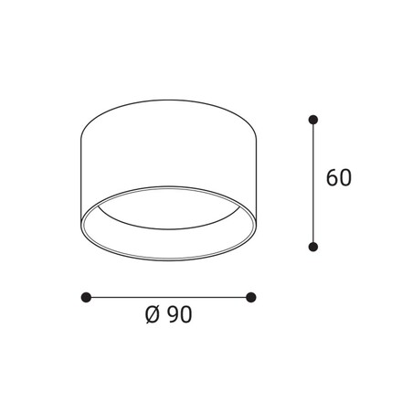LED2 1480151 Stropní svítidlo ZETA ON XS, W 8W 3000K/3500K/4000K UGR bílá
