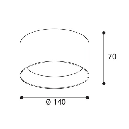 LED2 1480351DT Stropní svítidlo ZETA ON M, W TRIAC DIM 9-15W 3000K/3500K/4000K UGR bílá