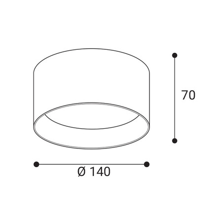 LED2 1480376DTW Stropní svítidlo ZETA ON M, N DALI TW/PUSH TW 15W 2700K - 4000K UGR matný nikl