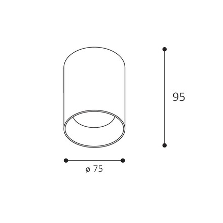 LED2 1480458DT Stropní svítidlo TINY II M, CF TRIAC 11W 3000K/3500K/4000K hnědá