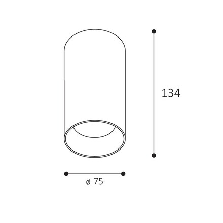 LED2 1480558DT Stropní svítidlo TINY II L, CF TRIAC 11W 3000K/3500K/4000K hnědá