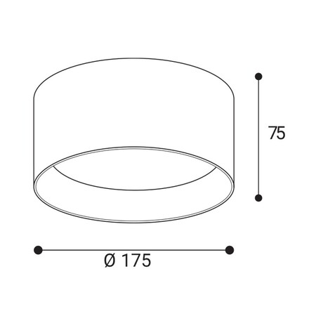 LED2 1481423D Stropní svítidlo ZETA ON L, B DALI/PUSH 20W 2700K UGR černá