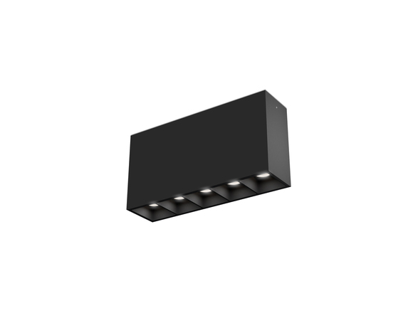 LED2 1562573D Stropní svítidlo LINEAR II ON 5, B DALI/PUSH 10W 2700K/3300K/4000K UGR černá