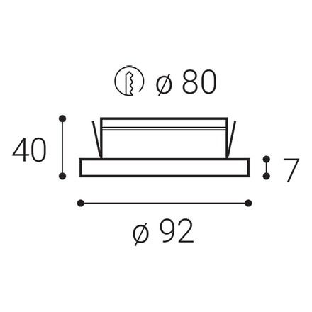 LED2 STATIC IP44 ZÁPUSTNÉ 2050131