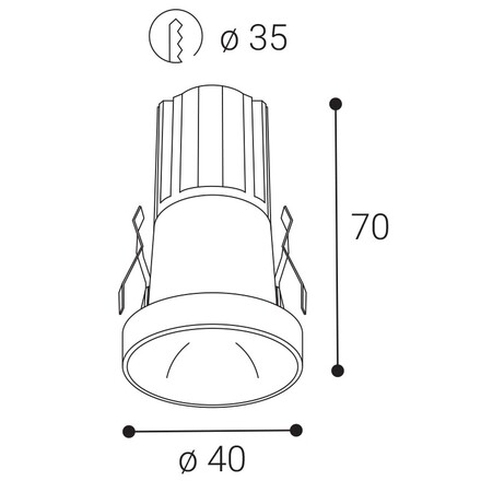 LED2 2050251D Zápustné svítidlo SPOT MINI A, W DALI/PUSH 7W 3000K/3500K/4000K bílá