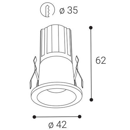 LED2 2050321DT Zápustné svítidlo SPOT MINI B, W TRIAC 7W 2700K bílá