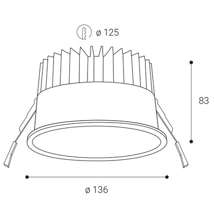 LED2 2095233D Zápustné venkovní svítidlo VIGO M, B DALI/PUSH DIM 29W 3000K černá