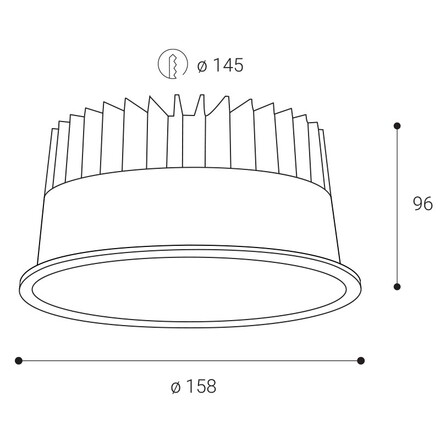 LED2 2096231 Zápustné svítidlo VIGO L, W 16-37W 3000K bílá