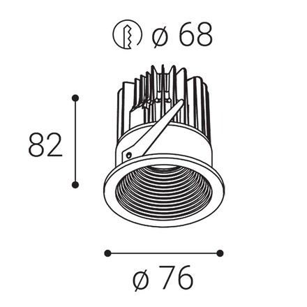 LED2 2111031D SPLASH,  DIM 7 3000K ZÁPUSTNÉ BÍLÉ