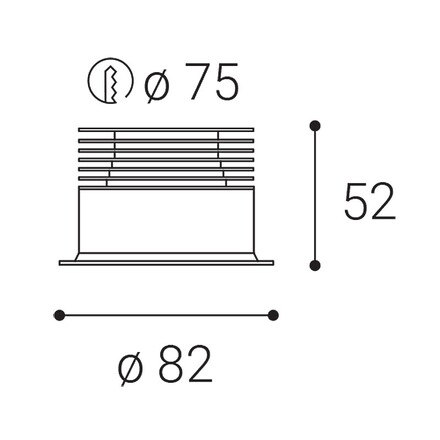 LED2 2151123DT Zápustné svítidlo SPOT II B, B TRIAC DIM 9W 2700K UGR černá