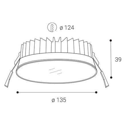 LED2 2151451 Zápustné svítidlo ZITA S, W 12-24W 3000K/3500K/4000K bílá