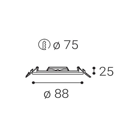 LED2 SLIM-R, XS ZÁPUSTNÉ BÍLÉ IP43 2182331