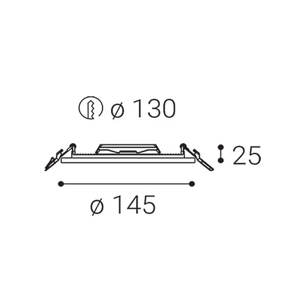 LED2 SLIM-R, S ZÁPUSTNÉ BÍLÉ IP43 2182431