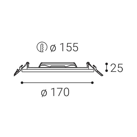 LED2 SLIM-R, M ZÁPUSTNÉ BÍLÉ IP43 2182531