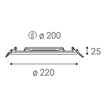 LED2 SLIM-R, L ZÁPUSTNÉ BÍLÉ IP43 2182631