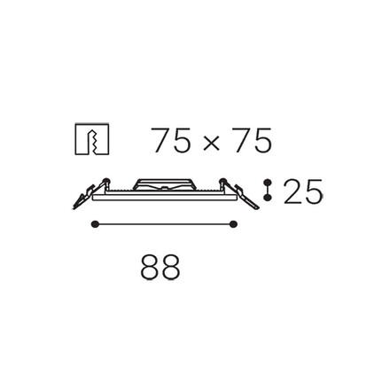 LED2 SLIM-Q, XS ZÁPUSTNÉ BÍLÉ IP43 2182731
