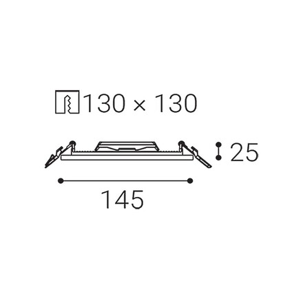 LED2 SLIM-Q, S ZÁPUSTNÉ BÍLÉ IP43 2182831