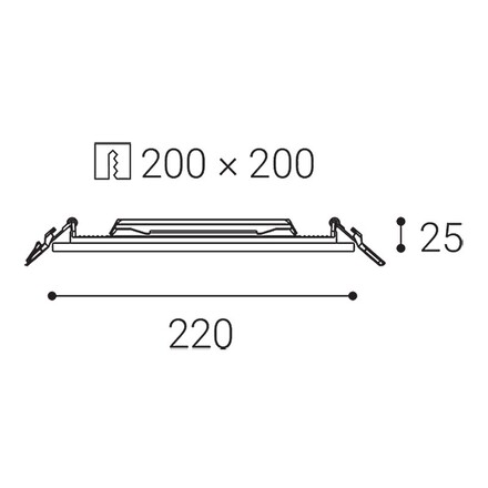 LED2 SLIM-Q, L ZÁPUSTNÉ BÍLÉ IP43 2183031