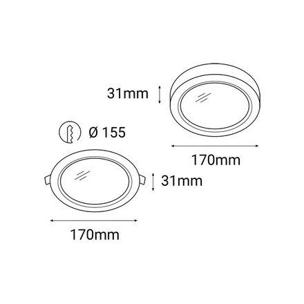 LED2 2190531 EASY-R ON, M 12W 3000K 2190531