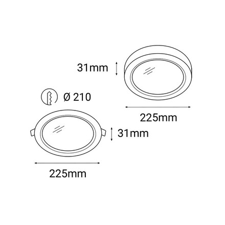 LED2 2190631 EASY-R ON, L 18W 4000K 2190841