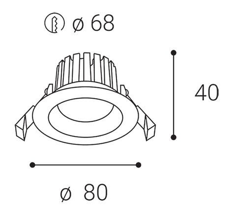 LED2 2231543D MAX 1, B DIM 8 4000K ZÁPUSTNÉ ČERNÉ
