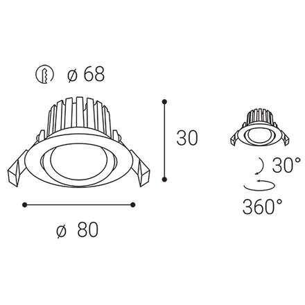 LED2 2231641D MAX 2,  DIM 8 4000K ZÁPUSTNÉ BÍLÉ