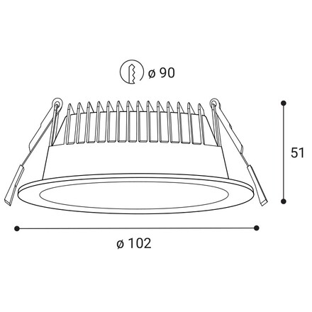 LED2 2235751 ZENO, W 10W 3000K/4000K/5000K zápustná bílá