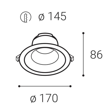 LED2 2236151 Zápustné venkovní svítidlo ALFA II 17 9-15W 3CCT 3000K/3500K/4000K UGR bílá