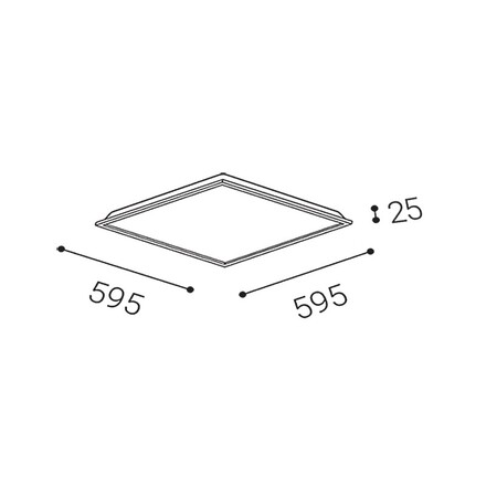 LED2 2237141 LED panel NELA 60 UGR 33W 4000K UGR bílá
