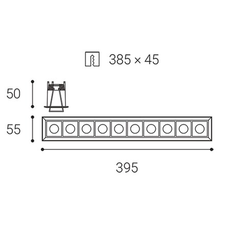LED2 2312841 TECO 10, W 30W 4000K zápustné bílé