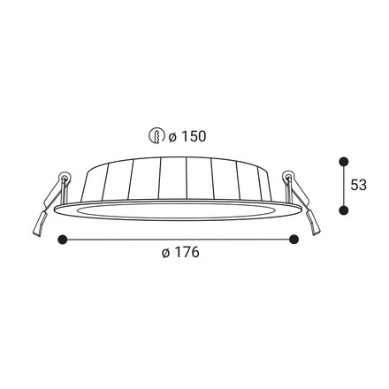 LED2 E2460351D Zápustné svítidlo GAMA 18, W DALI/PUSH DIM 15W 3000K/3500K/4000K bílá