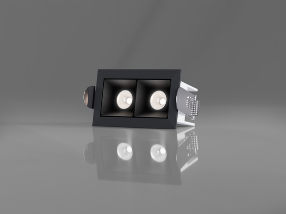 LED2 2491253D Zápustné svítidlo LINEAR II 2, B DALI/PUSH 4W 3000K/3500K/4000K UGR černá