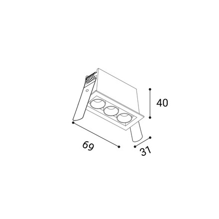 LED2 2560171 Zápustné svítidlo RIVA MINI 3, W 6W 2700K/3000K/4000K UGR bílá