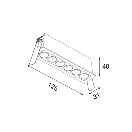 LED2 2560271D Zápustné svítidlo RIVA MINI 6, W DALI/PUSH 10W 2700K/3000K/4000K UGR bílá