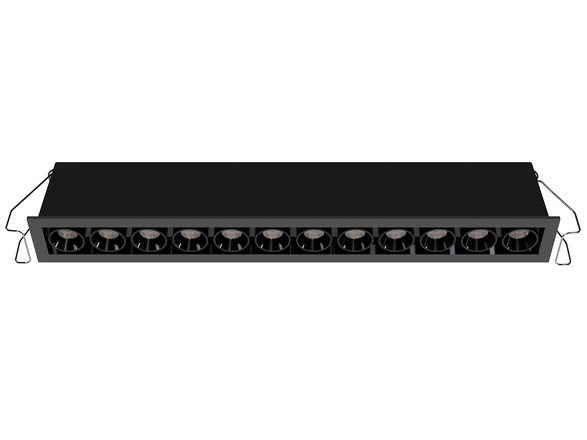 LED2 2560353D Zápustné svítidlo RIVA MINI 12, B DALI/PUSH 20W 3000K/3500K/4000K UGR černá